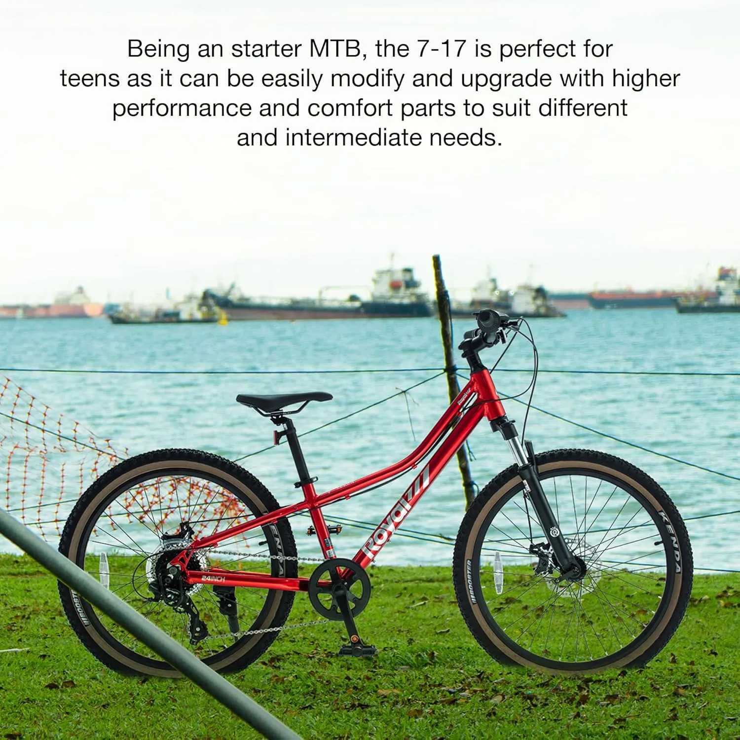 Royalbaby Kids Mountain Bike Aluminium 20/24 Inch MTB Sports Bicycle, 1-Speed/8-Speed Hardtail Dual Disc Brakes Front Suspension Boys Girls Teens Ages 7  Years