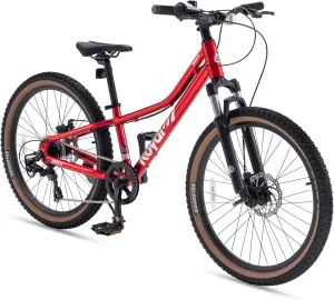 Royalbaby Kids Mountain Bike Aluminium 20/24 Inch MTB Sports Bicycle, 1-Speed/8-Speed Hardtail Dual Disc Brakes Front Suspension Boys Girls Teens Ages 7  Years