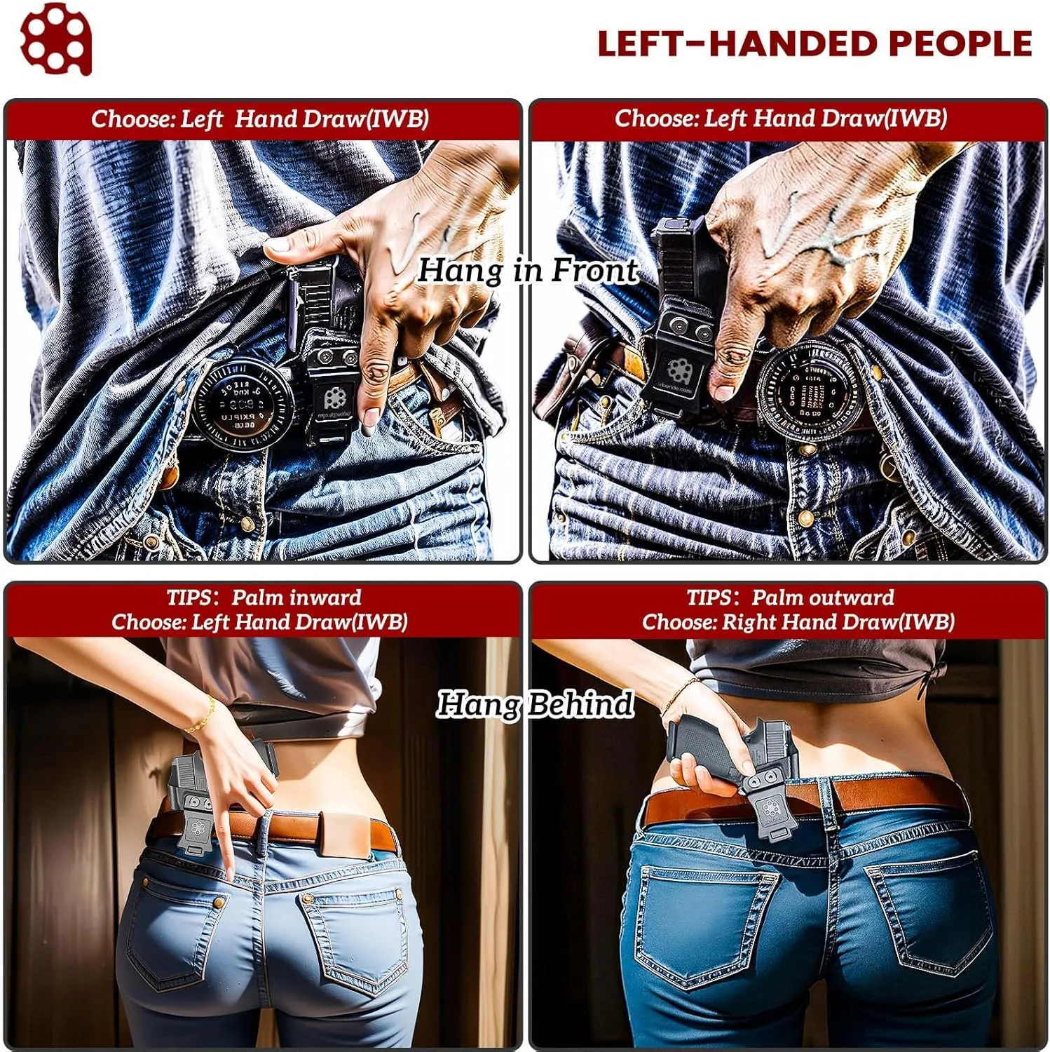 Ruger Max 9 Holster IWB Kydex Fit: Ruger Max-9 Pistol – Inside Waistband Concealed Carry – Adjustable Cant & 'Posi-Click' Retention – No Wear - No Jitter - USA Made by Amberide
