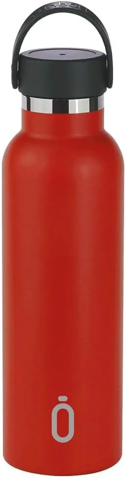 RUNBOTT Reusable Sport Water Bottle | Innovative Way to Hydrate |Unique Inner Ceramic Coating Non-Metallic Taste | BPA-Free Stainless Steel | 24hrs Cold   8hrs HOT | 100% Leak-Proof |600ml |Red