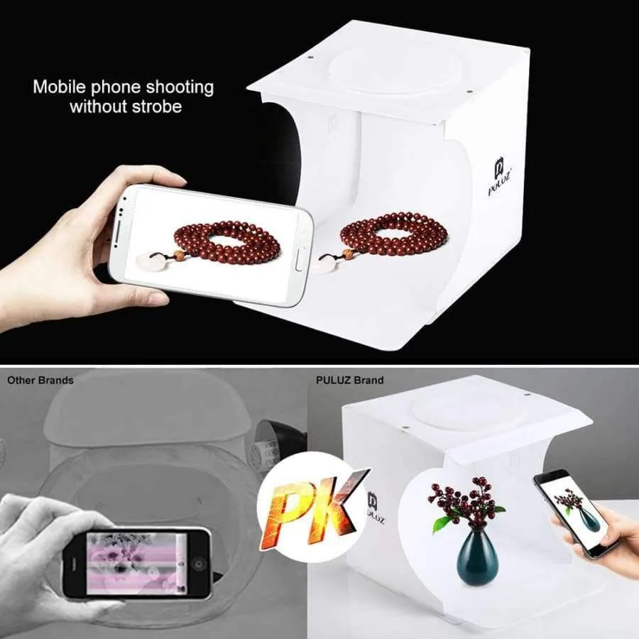 Rynx | Mini Light Box Double LED Light Room Photo Studio Photography Lighting Shooting Tent Background Cube Box Photo Studio Dropship New