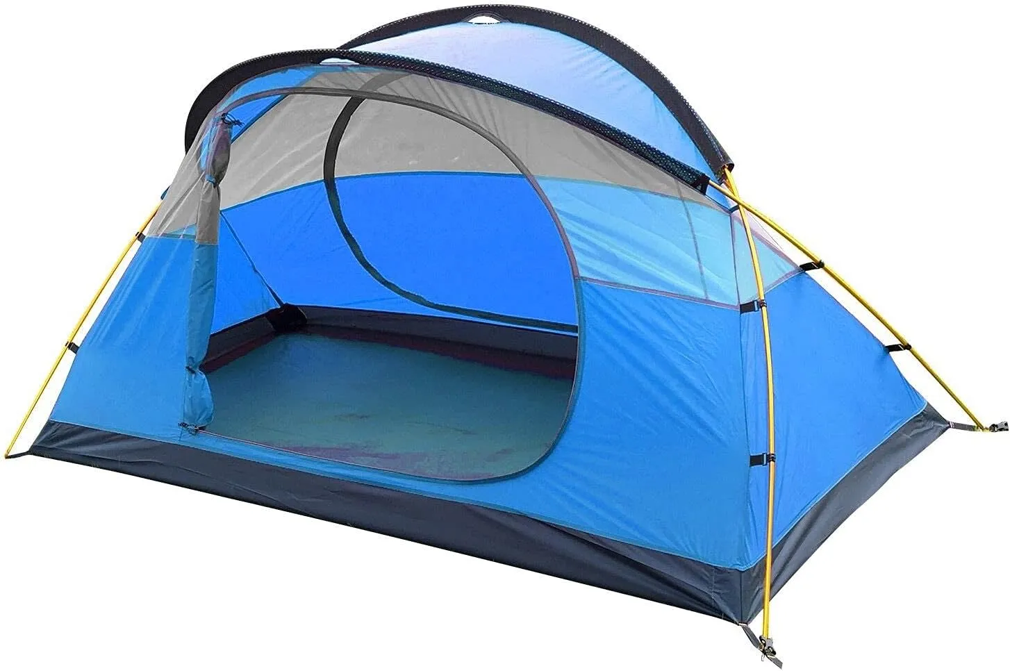 SAFACUS 1 Person Tent for Outdoor Backpacking, Lightweight Double Layer Waterproof 1 Man Tent, Easy Set up Tent with Two Doors Aluminum Poles for Camping Hiking Mountaineering