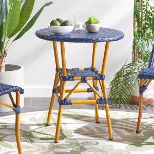 SAFAVIEH Outdoor Collection California Navy Bistro Table (Fully Assembled)