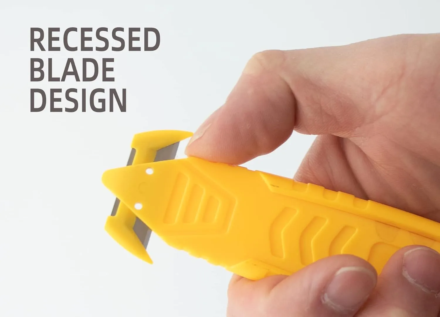 Safety Box Cutter, T TOVIA 20 Pcs Safety Utility Cutter of Stainless Steel Blade Package Opener with Tape Splitter for Cartons, Cardboard, Wrap, Straps, Film (20 PCS- Yellow)