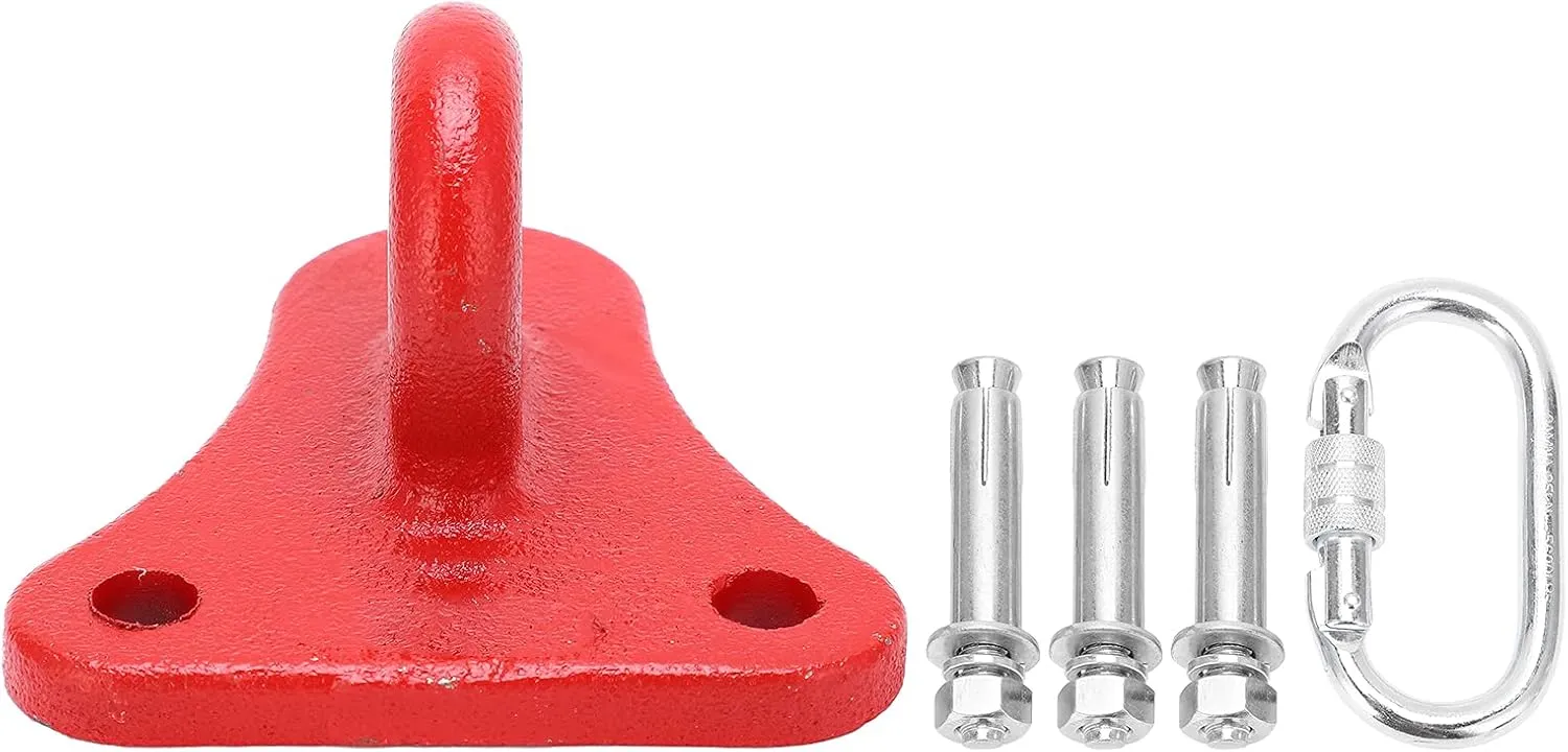 Safety Rope Fixing Device,Climbing Training Escape Ropes Devices with Expansion Screws Bracket Carabiner