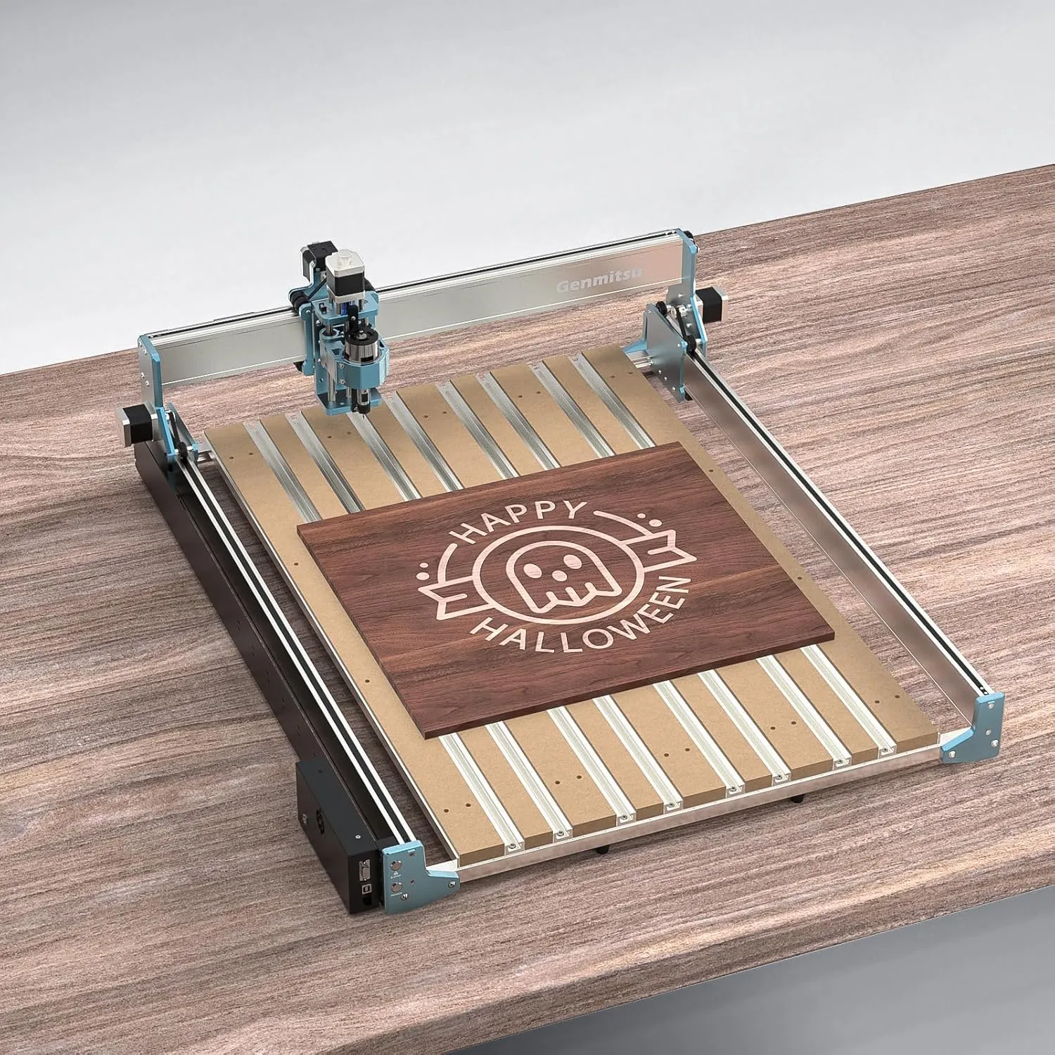 SainSmart Genmitsu 2080 Aluminum & MDF Hybrid Spoilboard Table for 4040 Reno CNC Router Milling Machine, Expand The Work Area to X-600 x Y-800mm (23.6’’ x 31.5’’)
