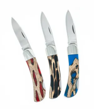 Santa Fe Stoneworks Natural Stabilized Cholla Cactus - 3" Lock Back Knife