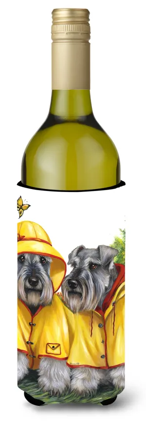 Schnauzer Rain Gear Wine Bottle Hugger PPP3164LITERK