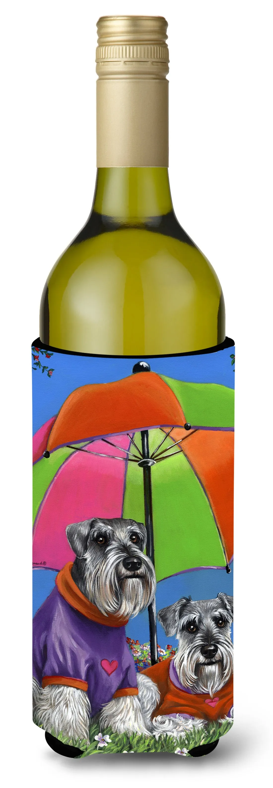 Schnauzer Soulmates Wine Bottle Hugger PPP3166LITERK