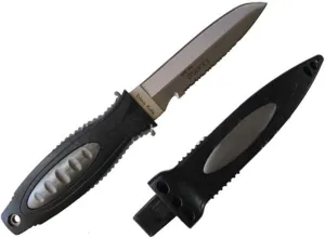 Scuba Choice Scuba Diving 10" Stainless Steel Point-Tip Dive Knife with 2 Knife Straps