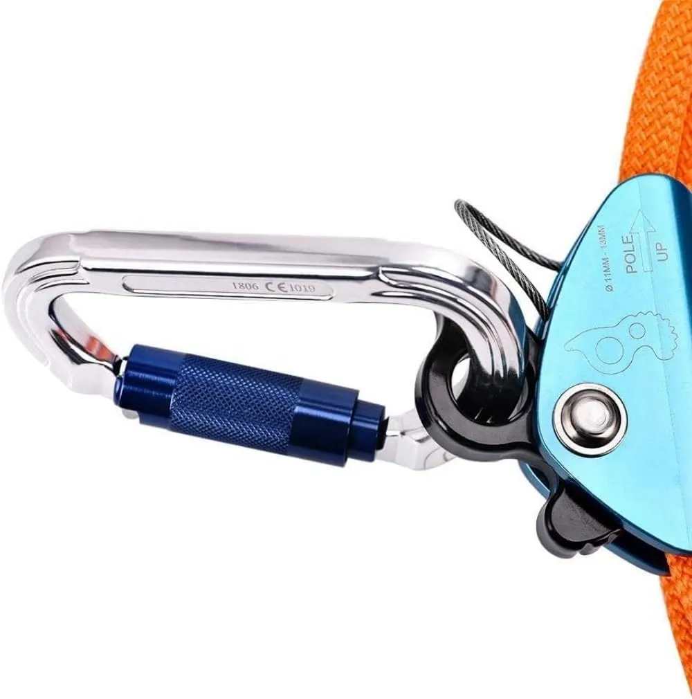 SEAAN Steel Wire Core Flipline Kit 1/2'' x 8FT Flipline for Tree Climbing Arborist Lanyard - Adjustable, Better Grab, Low Stretch, Cut Resistant