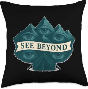 See Beyond Surreal Camp Throw Pillow
