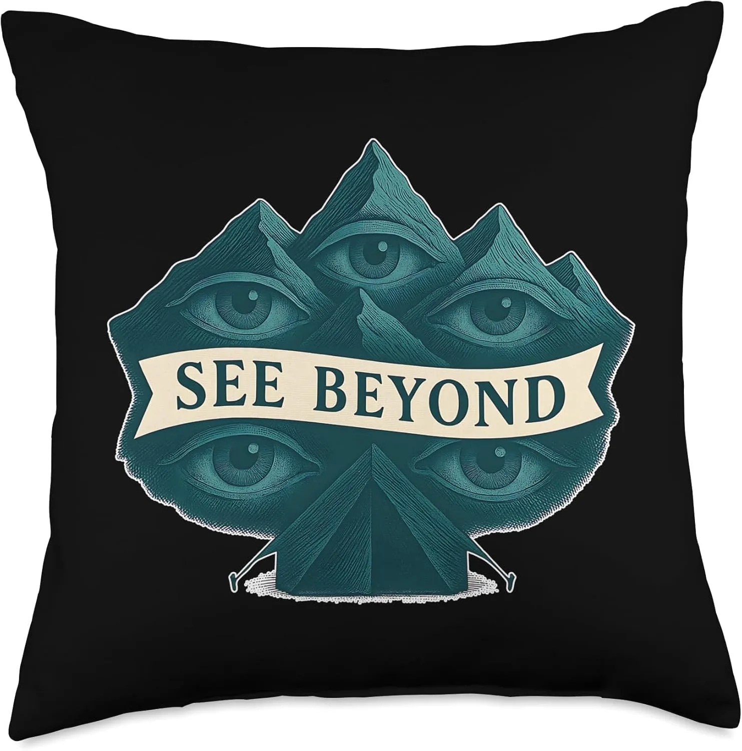 See Beyond Surreal Camp Throw Pillow