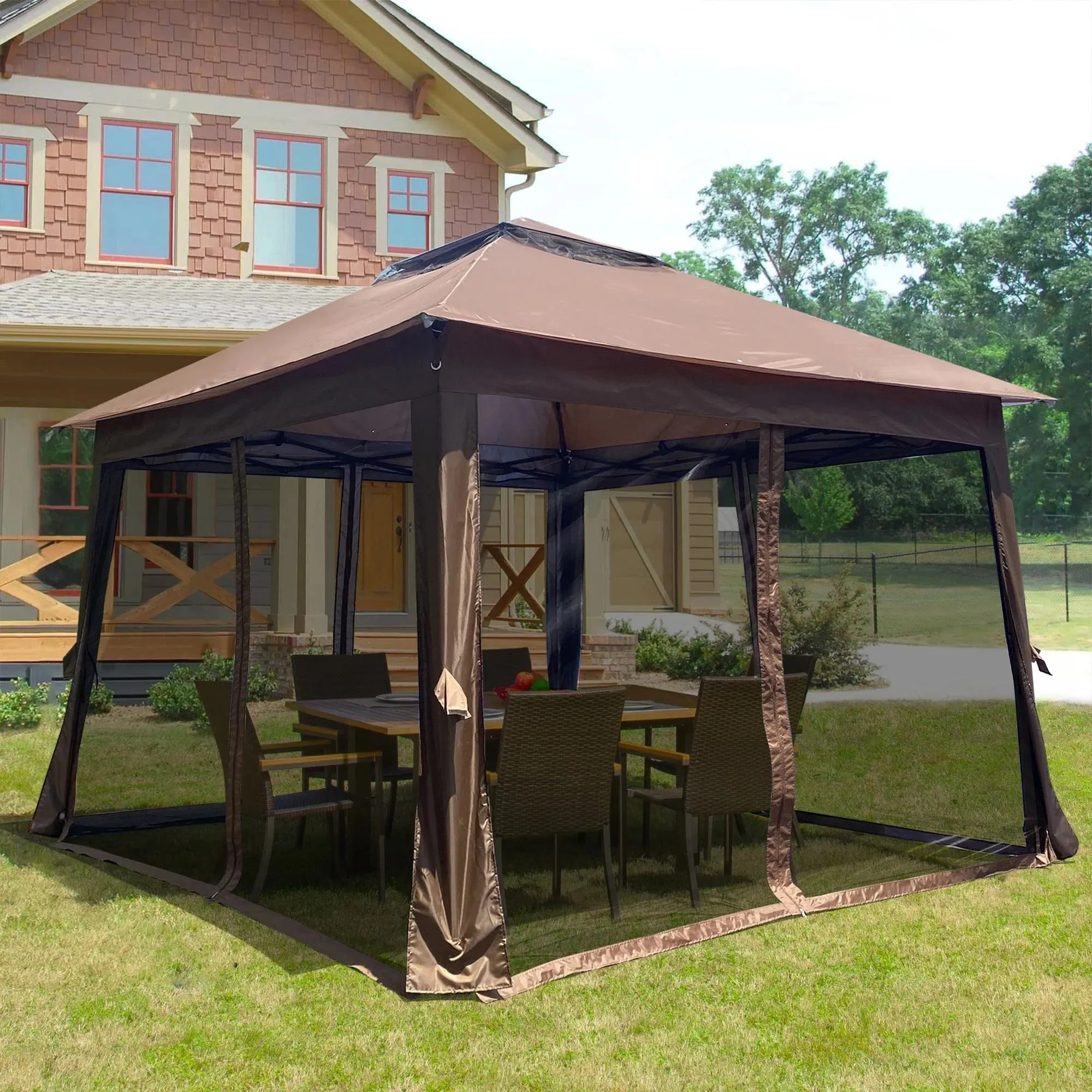 Segmart 11' x 11' Double Roof Outdoor Gazebo Tent, Water-Resistant