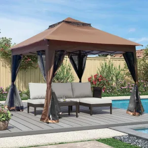 Segmart 11' x 11' Double Roof Outdoor Gazebo Tent, Water-Resistant