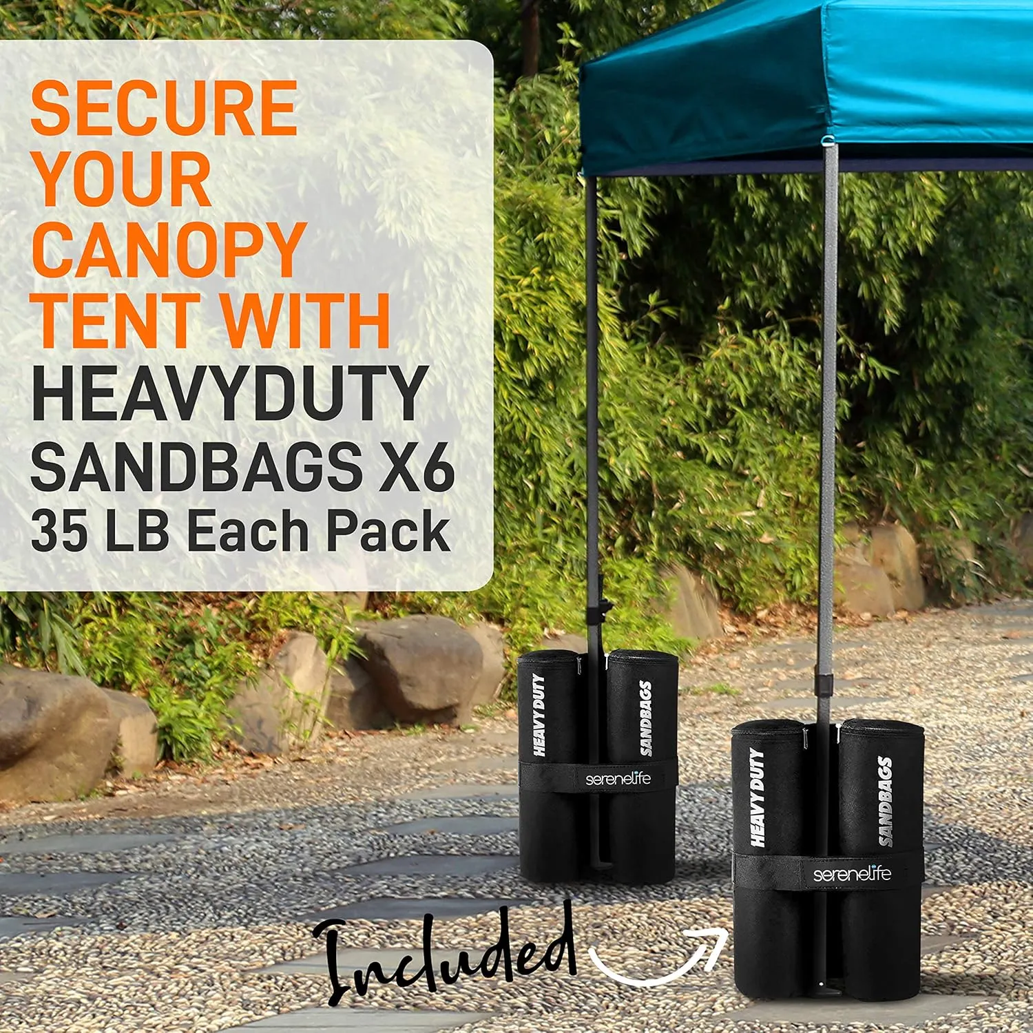 SereneLife Pop Up Canopy Tent 10x20-Commercial Instant Shelter Foldable/Collapsible Sun Shade Canopy Pop Up Tent w/Waterproof UV Resistant Tent Top,Portable Carry Bag&Sand Bag- SLGZ20SB(Sky Blue)