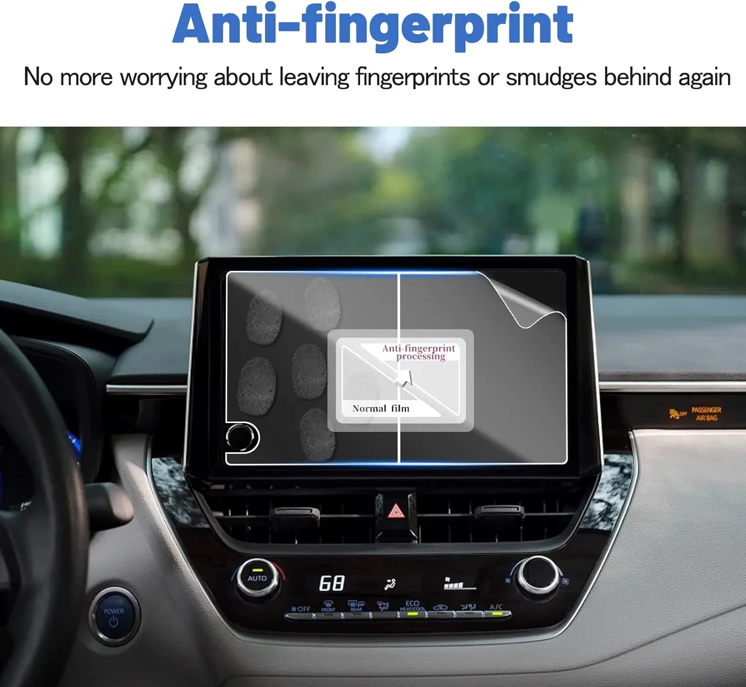 SHAOHAO 2 PCS for 2024 2025 Toyota Corolla Screen Protector Fit for 2023 2024 2025 Toyota Corolla Hatchback/Cross/Hybrid Accessories L, LE, XLE, S, SE, XSE 8 Inch Touch Screen HD Clear Screen Cover
