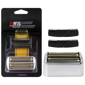Shaver Replacement Foil and Cutters for PRO Barberology Double FXFS2 (Silver)