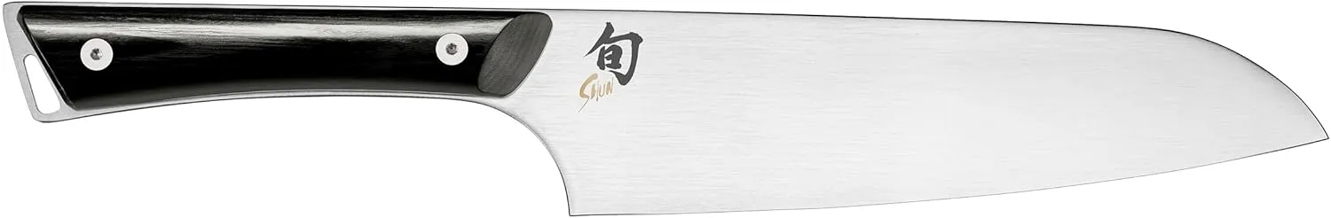 Shun Kazahana 7" Santoku Knife, Handcrafted Japanese All Purpose Knife, AUS10A Stainless Steel Blade, Pakkawood Handle, Versatile Japanese Cutting Tool for Professional and Home Chefs