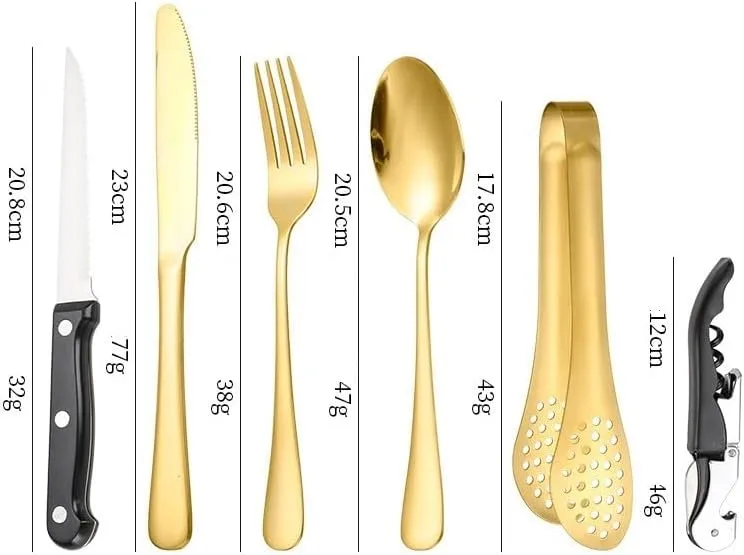 Silverware Flatware Set, 10-piece Stainless Steel Tableware Set For Outdoor Travel Camping Picnic Barbecue Plate Clip Knife Fork Spoon Bread Clip Set Portable Storage Bag(Silver)