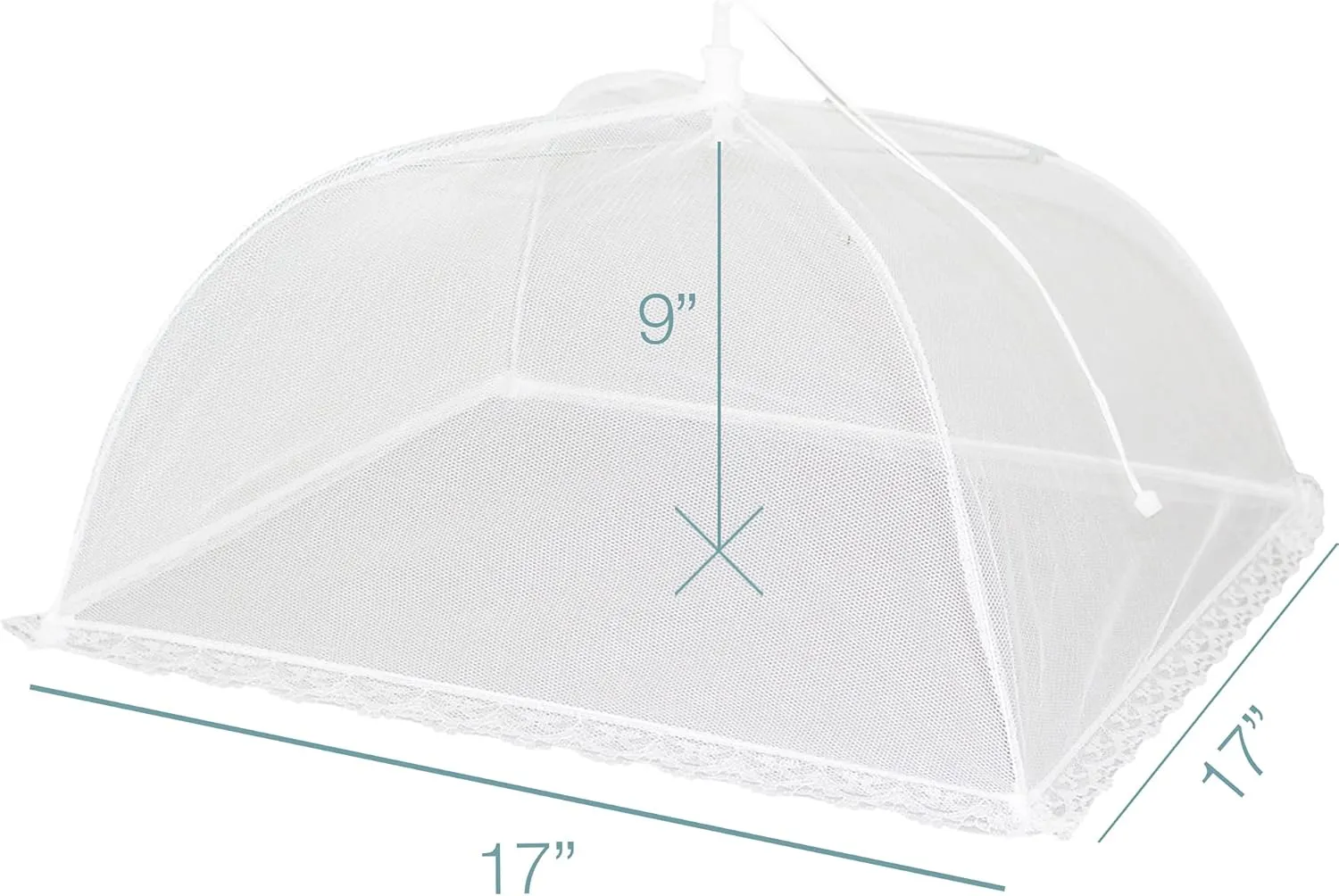 Simply Genius 12 Pack Large & Tall 17x17 Inches Pop-Up Mesh Food Covers Tent Umbrella for Outdoors, Reusable & Collapsible Picnic Accessories Outdoor Food Covers for Outdoor Parties, Picnics & BBQs