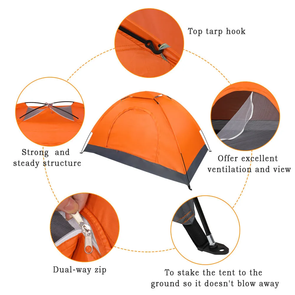 Single-person Single-layer Tent Orange