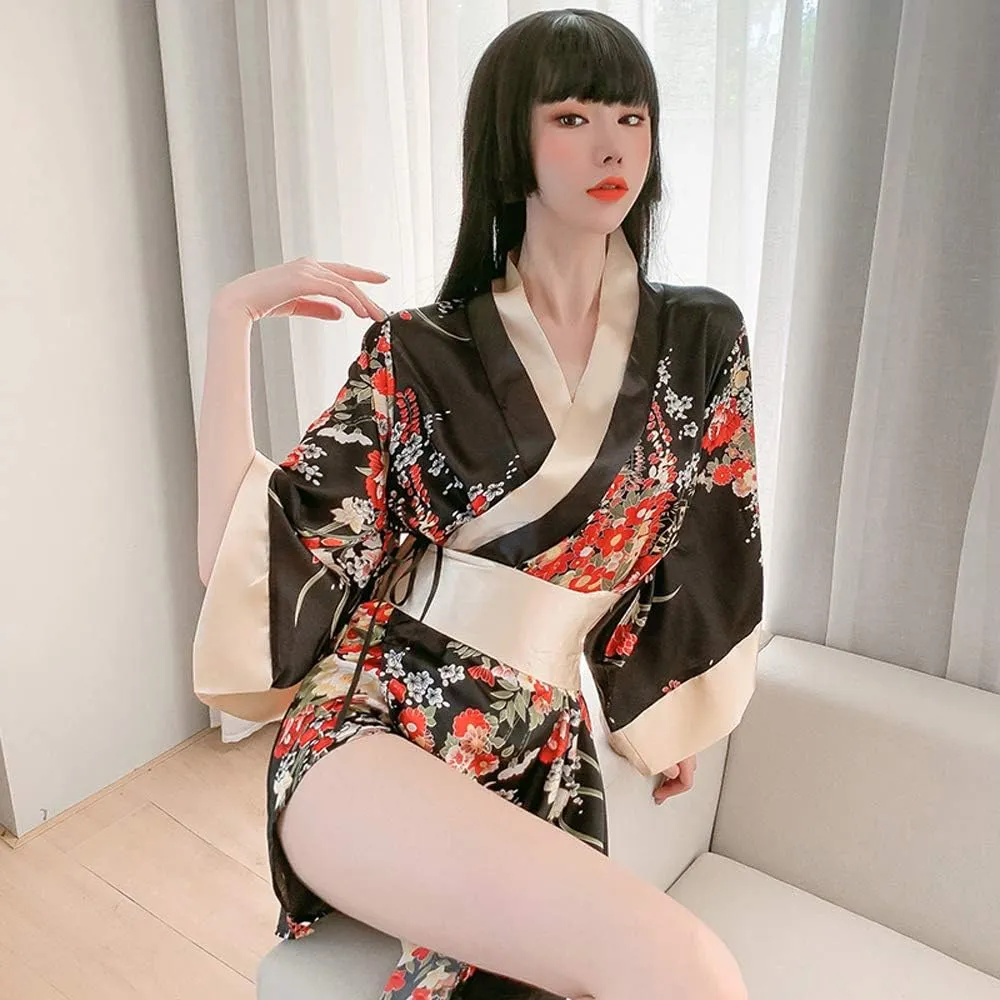 SINMIUANIME Women Lingerie Sexy Lingerie Japanese Retro Kimono Dress Cosplay Japanese Kimono Suit