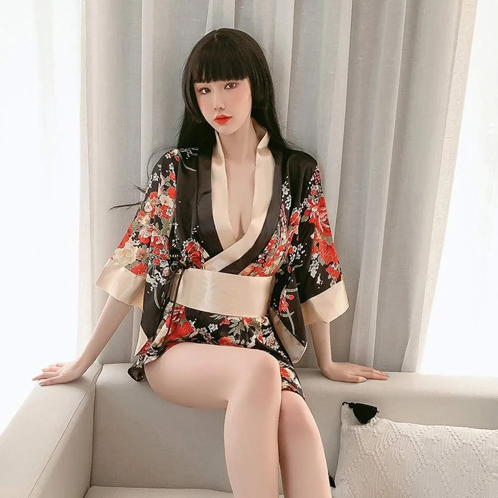 SINMIUANIME Women Lingerie Sexy Lingerie Japanese Retro Kimono Dress Cosplay Japanese Kimono Suit