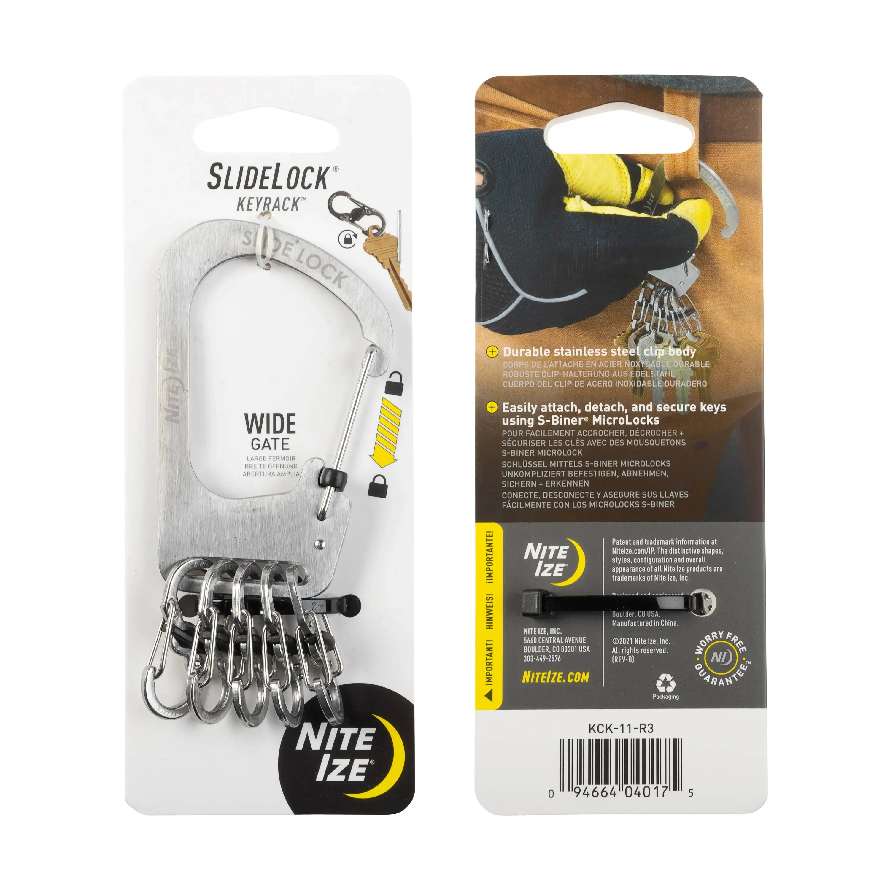 SlideLock® KeyRack™ Stainless Steel