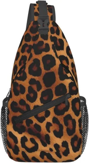 Sling Bags for Women Men Cool Cheetah Leopard Sling Backpack Adjustable Belt Bum Bags Fanny Pack for Travel Sports Running Hiking Waist Packs