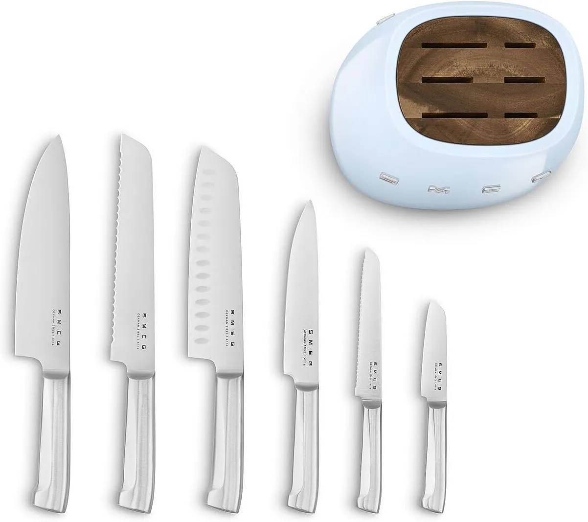 SMEG Stainless Steel Knife Block Set