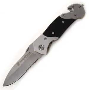 Smith & Wesson 1st Response Swfrs Liner Lock Folding Knife Partially Serrated Drop Point Blade