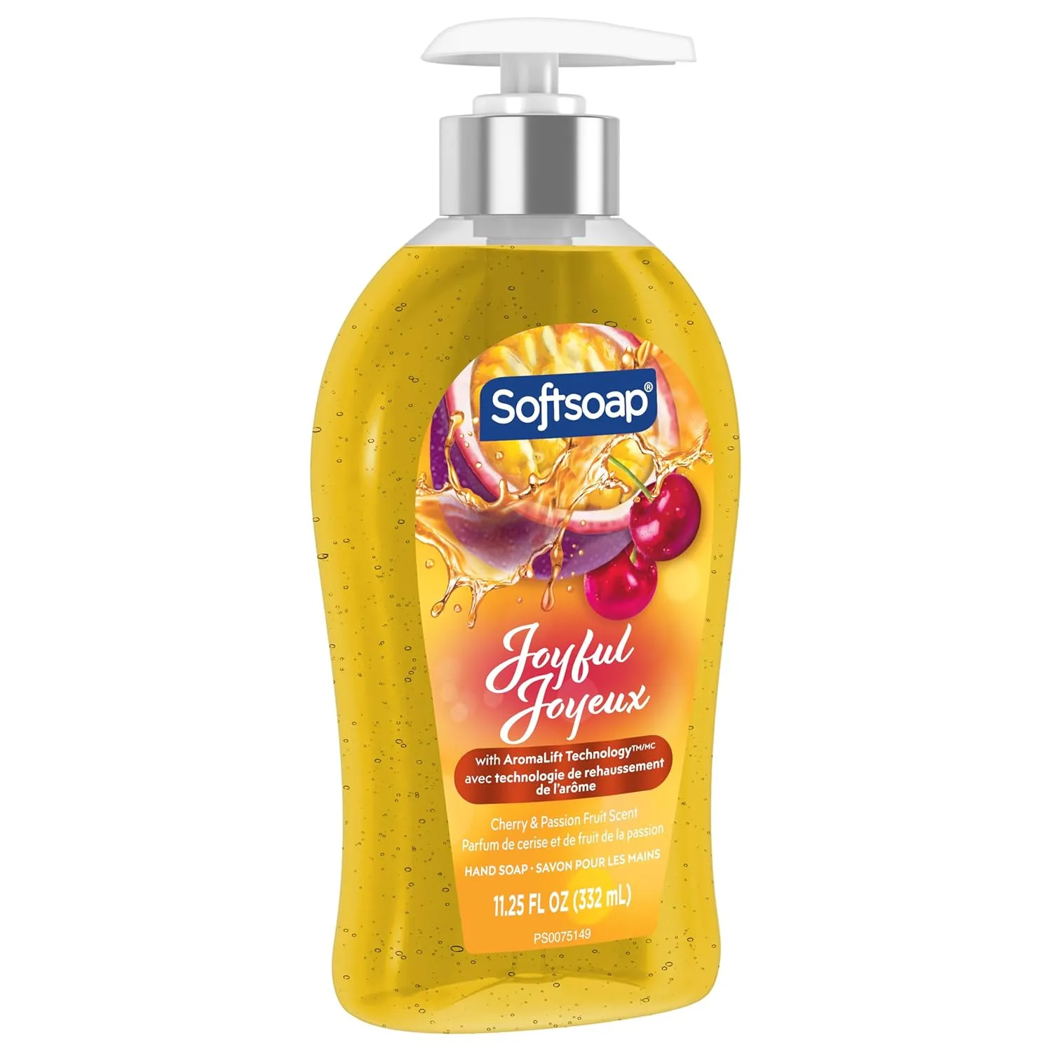 Softsoap Joyful Liquid Hand Soap, Paraben Free, pH Balanced, Cherry and Passion Fruit Scent, 11.25 fl oz Pump Bottle, 6 pack