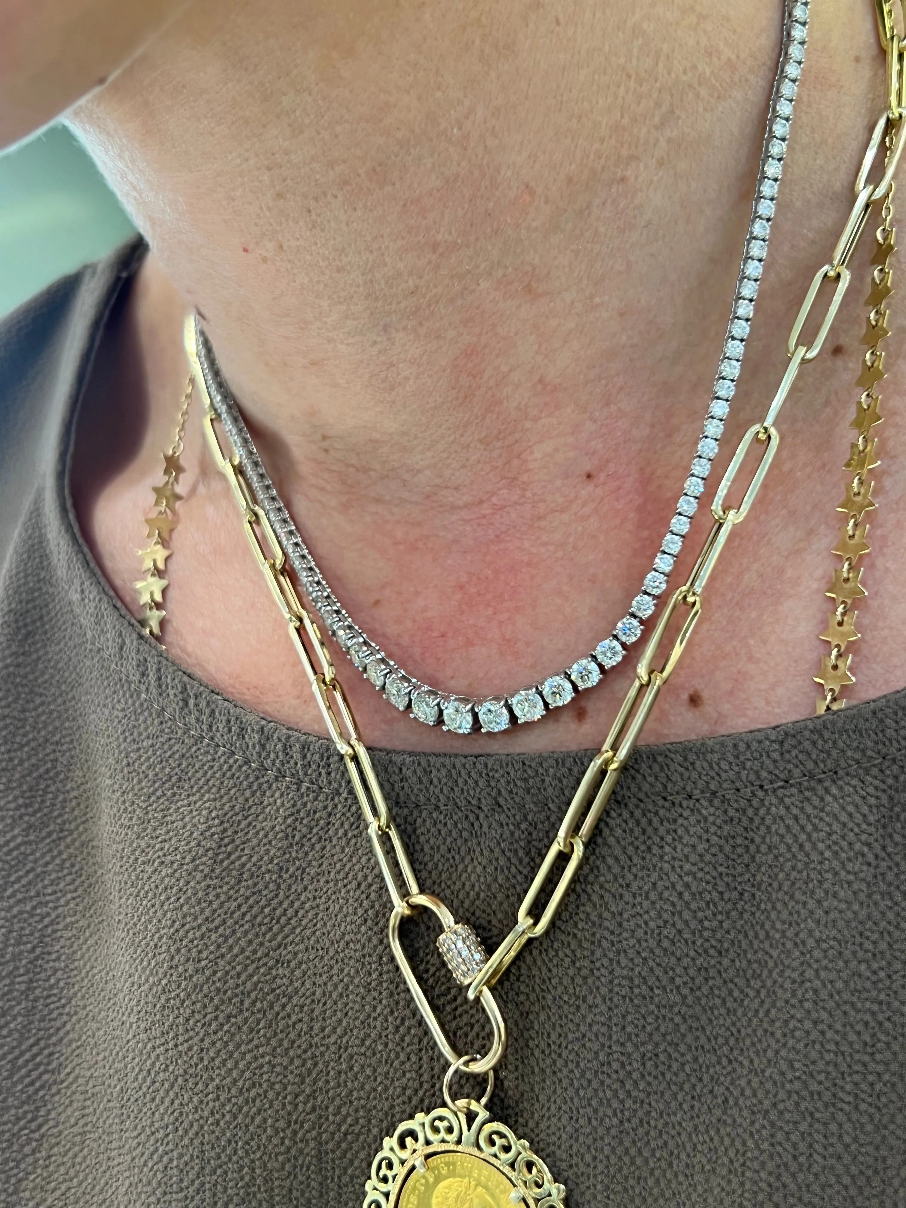 Solid Paperclip Link Gold Chain