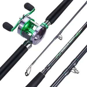 Sougayilang Conventional Fishing Rod and Reel Casting Combo,Catfish 2-Piece Fishing Rod,Comfortable EVA Non-Slip Grips,Aluminum Reel Seat for Catfish, Salmon/Steelhead, Striper Bass