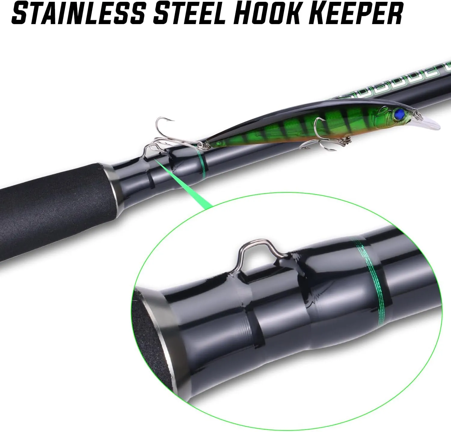 Sougayilang Conventional Fishing Rod and Reel Casting Combo,Catfish 2-Piece Fishing Rod,Comfortable EVA Non-Slip Grips,Aluminum Reel Seat for Catfish, Salmon/Steelhead, Striper Bass
