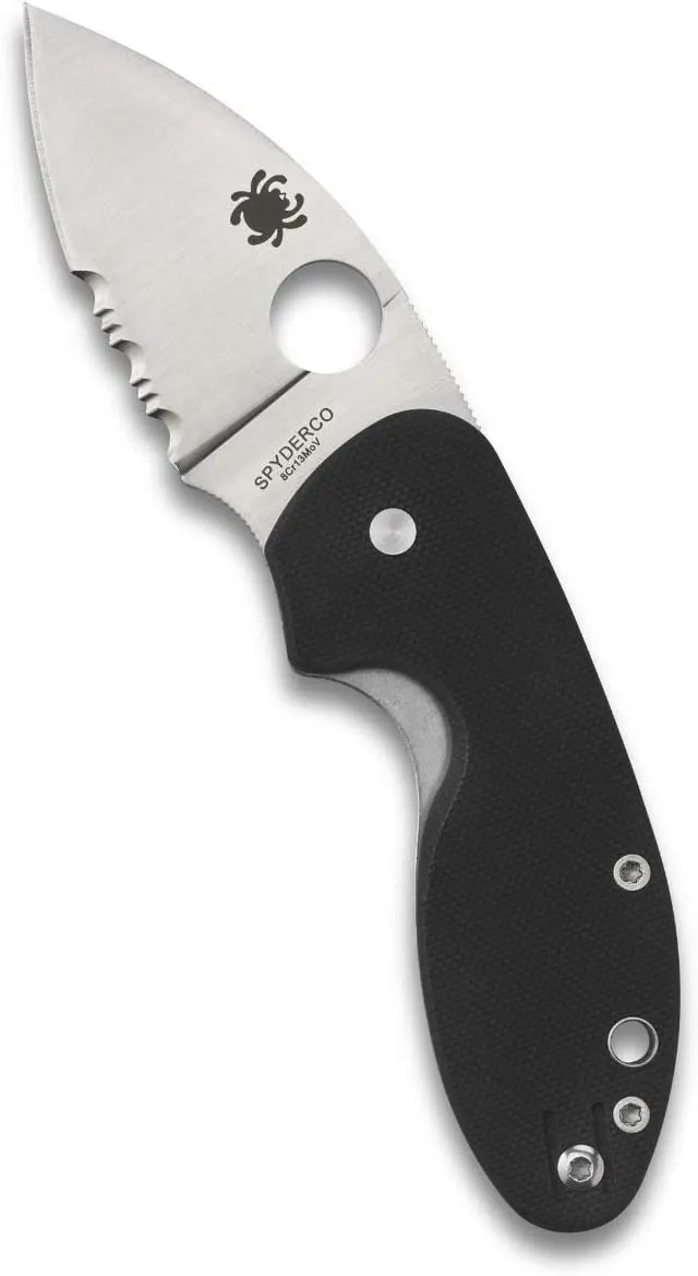 Spyderco Insistent Value Knife with 2.47" Stainless Steel Blade and Durable Black G-10 Handle - CombinationEdge - C246GPS