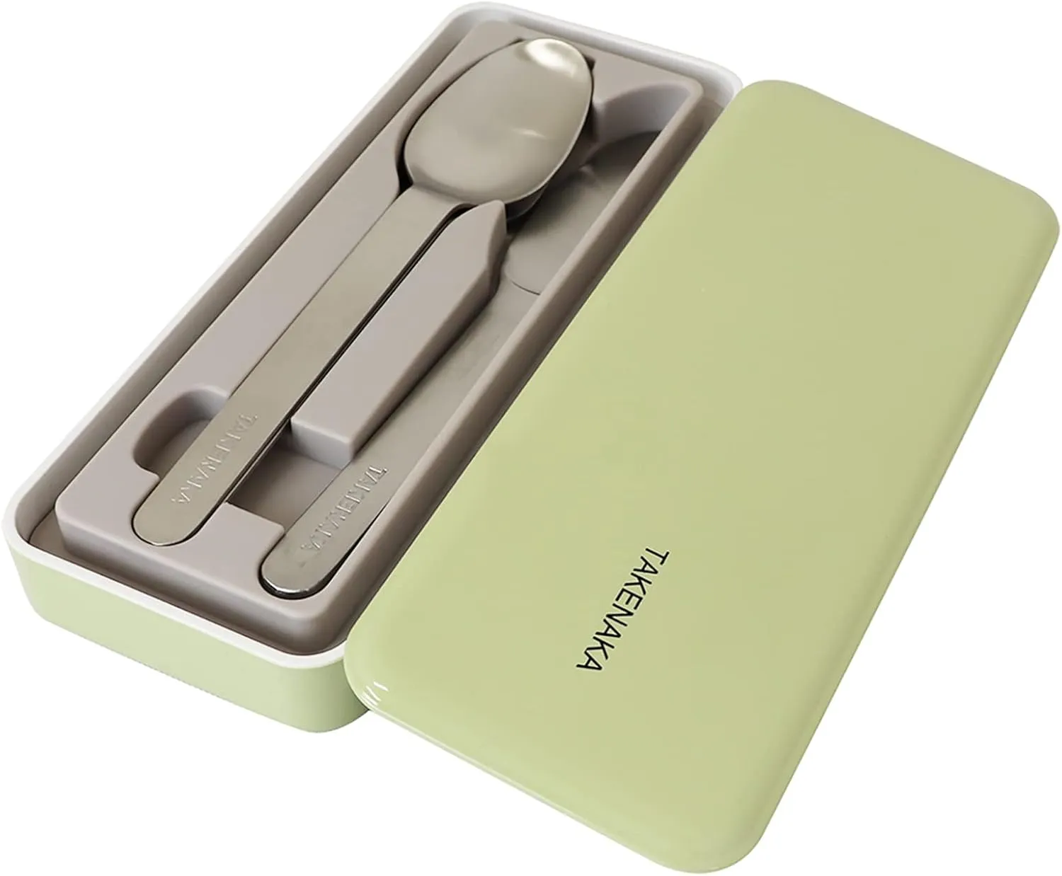 Stainless Cutlery Set from TAKENAKA Japan, Cutlery Set including Fork, Knife, and Spoons (Pale Olive)