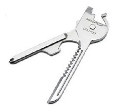 Stainless Steel 6 in 1 Utili-keyScrewdriver Mini Multi-tool