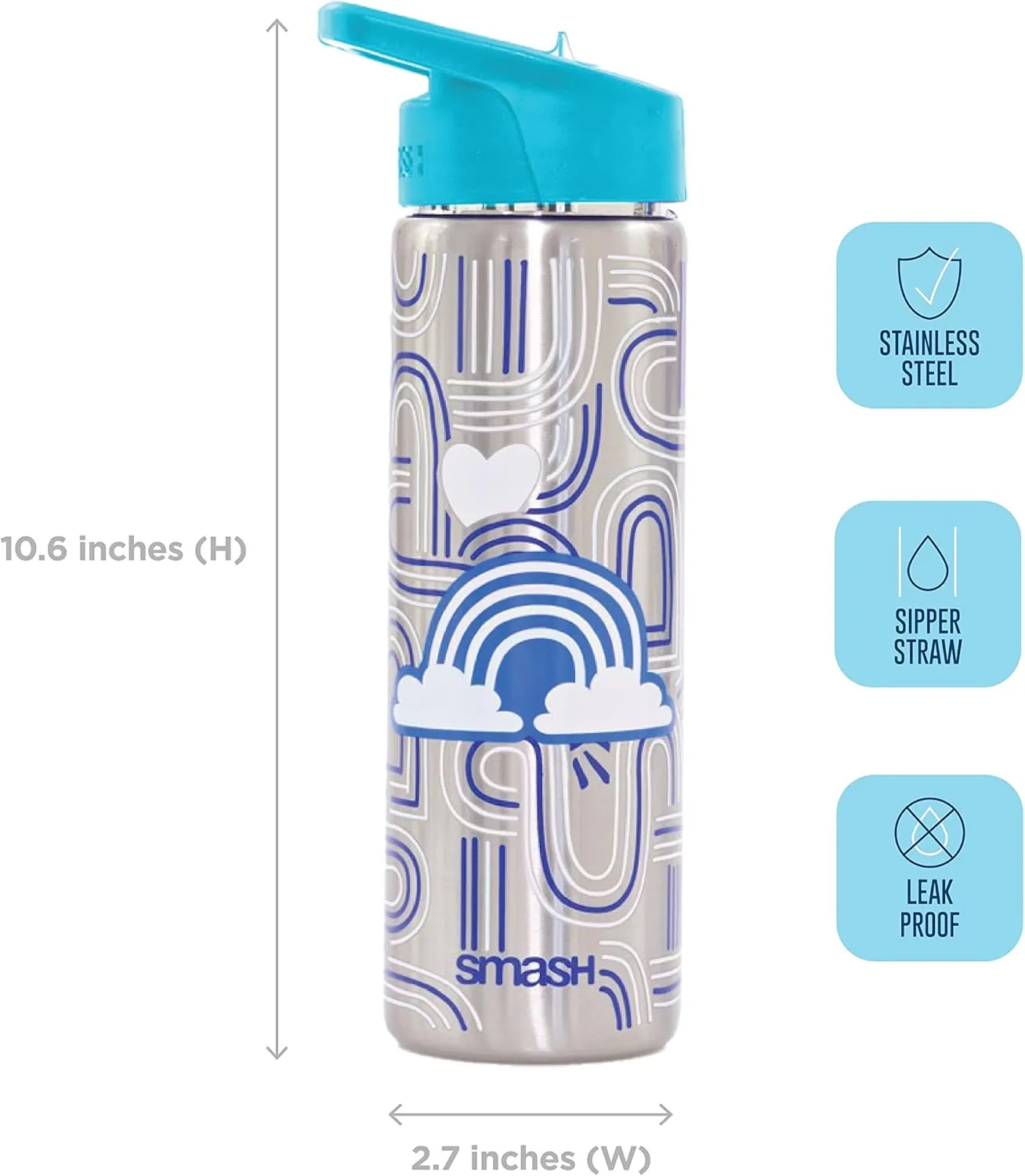 Stainless Steel Color Change Water Bottle 25.3 fl oz - Rainbow