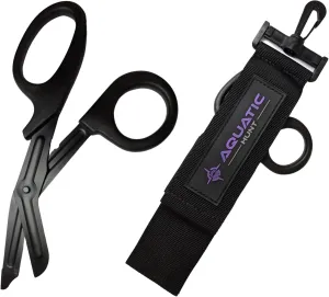 Stainless Steel Dive, Fishing, Hunting Scissors/Shears with Sheath and Swivel Clip
