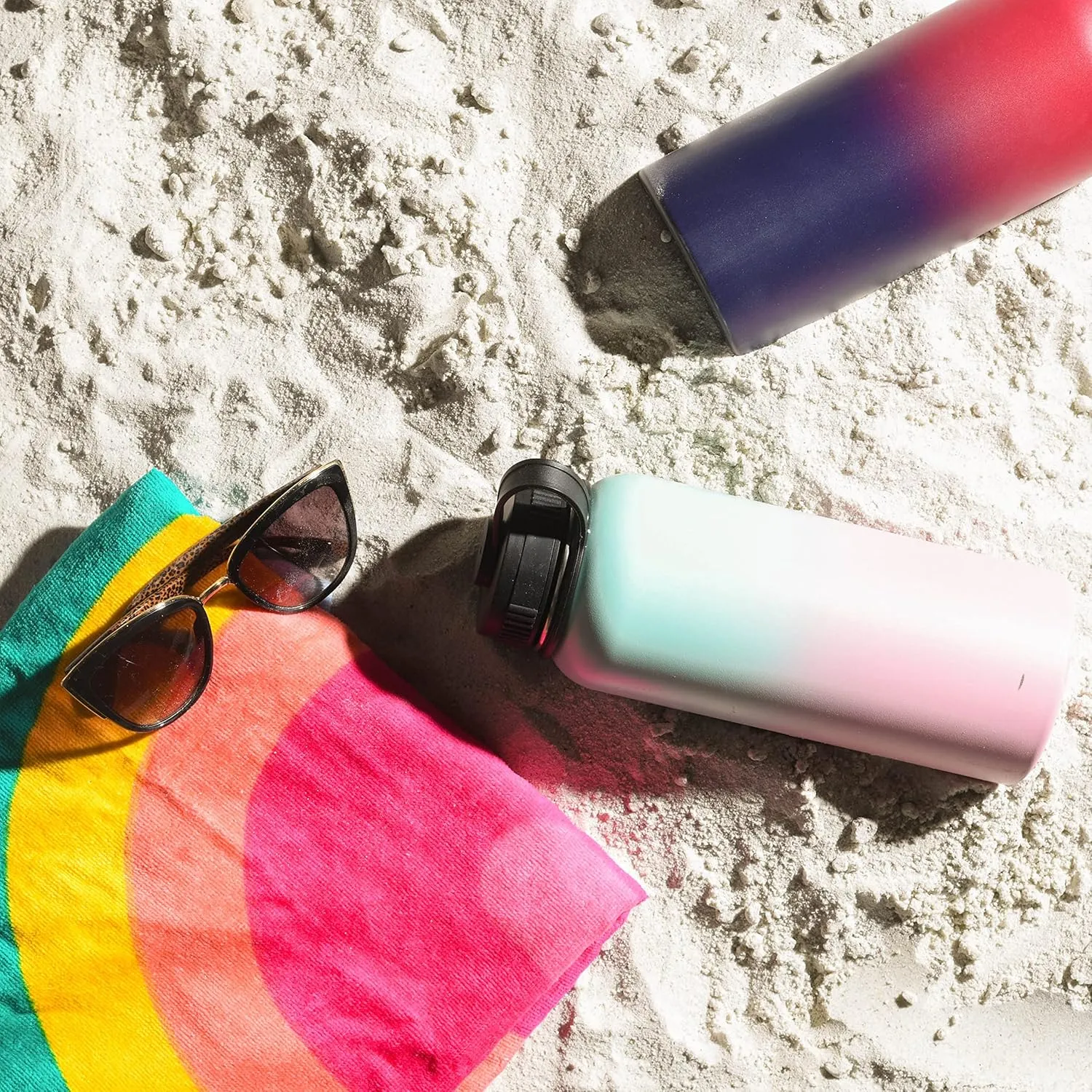 Stainless Steel Insulated Water Bottle and Travel Mug for Hot and Cold Beverages, Wide Mouth, Double Wall Insulated Hydration Sports Water Bottle for Hiking, Biking, Outdoor, 40 OZ BPA Free