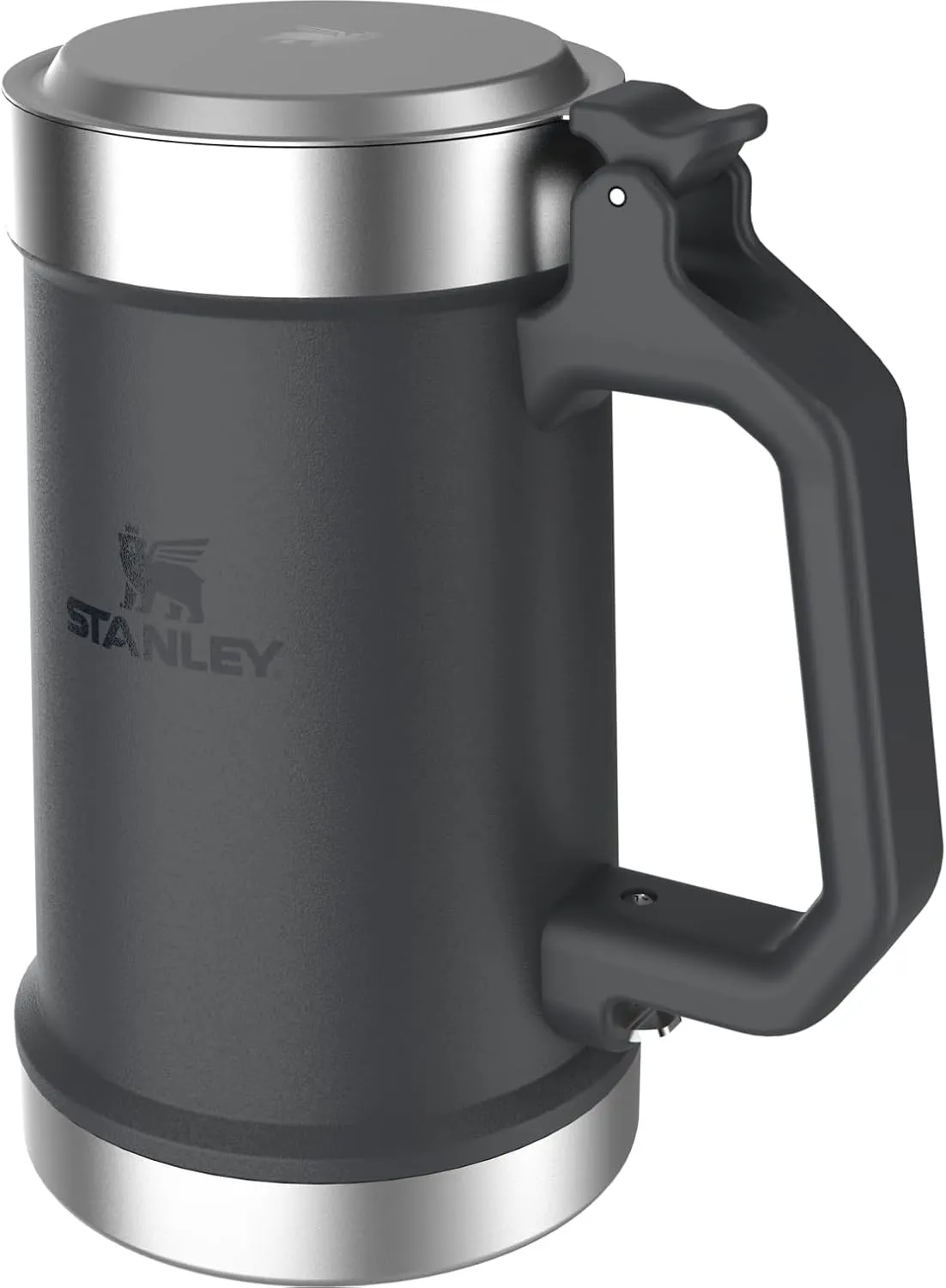 Stanley Classic Bottle Opener Beer Stein 24 oz | Flip Up Lid and Heavy Duty Handle with Built in Bottle Opener | Insulated Stainless Steel Beer Mug | BPA-Free | Matte Black