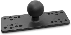 Strg 1.5" Ball Mount with Aluminum Alloy Rectangle Plate, Universal Electronic Device Mounting Ball Base with AMPS Holes Compatible with RAM and All 1.5 Inch/ C Size/ 38MM Ball Double Socket Arms