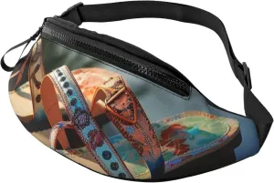 Summer Beach Sandals Fanny Pack for Man Women Waist Bag Adjustable Belt Casual Chest Bag Bum Bags for Travel Sports Running Hiking Waist Packs