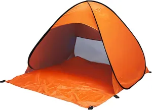 Sun Protection Outdoor Beach Tent, Automatic Portable UV Beach Tent, Sun Shade Instant Tent, with a Carry Bag for Camping, Fishing, Hiking,Picnicing, Traveling, Orange