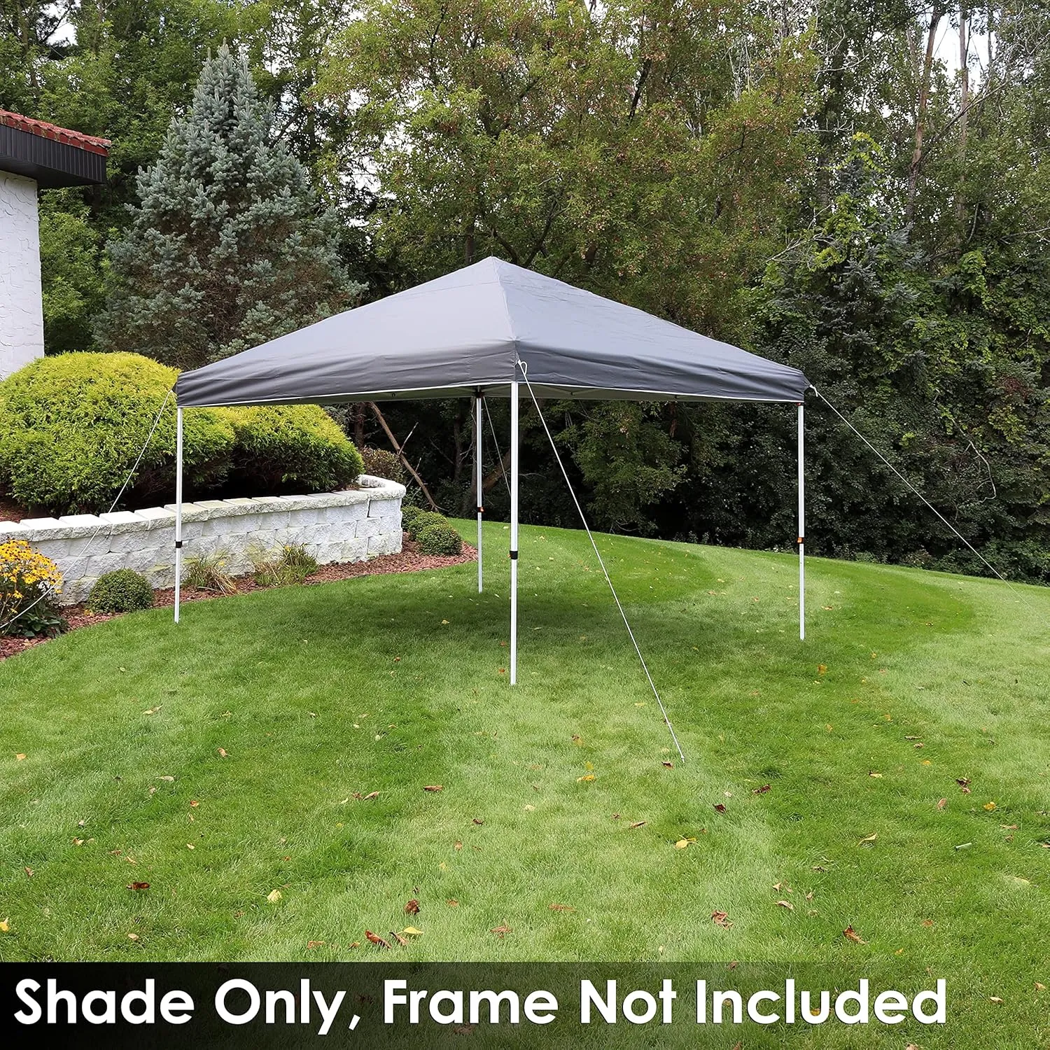 Sunnydaze 12x12 Canopy Replacement Top - Replacement Canopy Cover Only - Heavy-Duty PU-Coated 150D Oxford Fabric - Gray