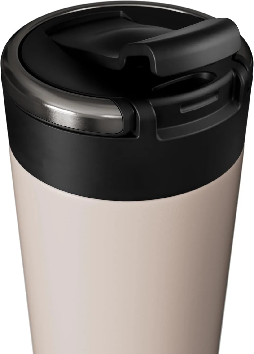 Super Maxi Stainless Steel Water Bottle 36oz - Double wall vacuum insulated | Integrated carry handle | leak proof flip top lid | Lightweight & stylish - Desert Beige