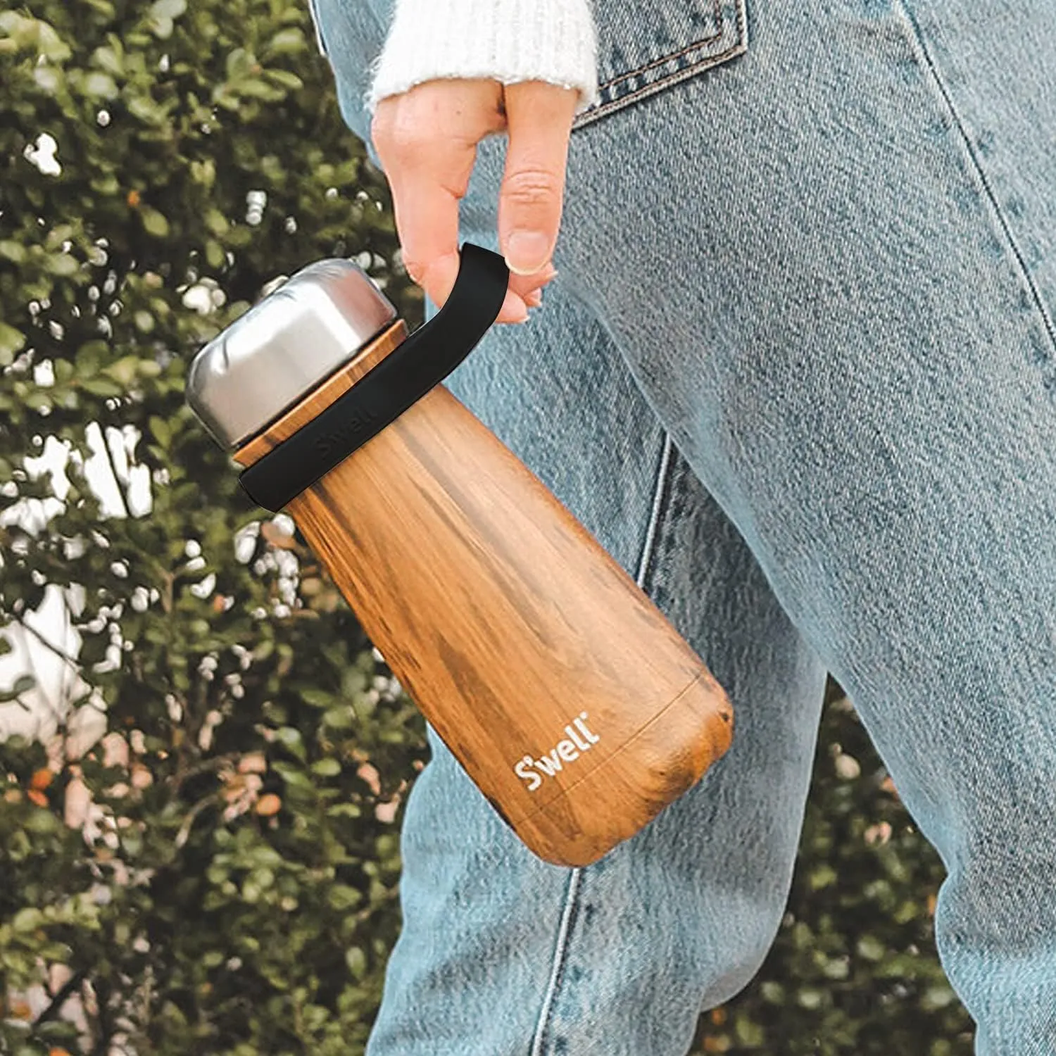 S'well Traveler Handle, Onyx - On The Go Accessory for Your S’well Bottle - Innovative Design and Flexible Grip Crafted from BPA-Free Soft Silicone (Pack of 2)