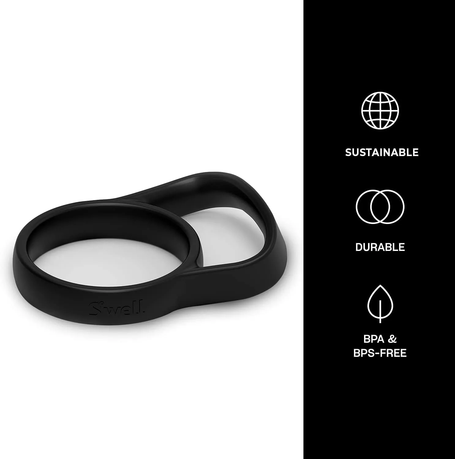 S'well Traveler Handle, Onyx - On The Go Accessory for Your S’well Bottle - Innovative Design and Flexible Grip Crafted from BPA-Free Soft Silicone (Pack of 2)